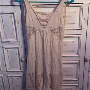 Light blush pink, side cut-out, lace dress